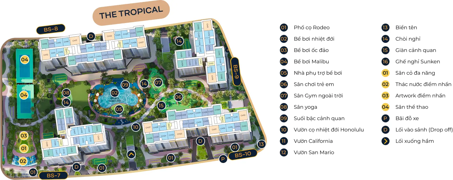 Mặt bằng the tropical vinhomes grand park