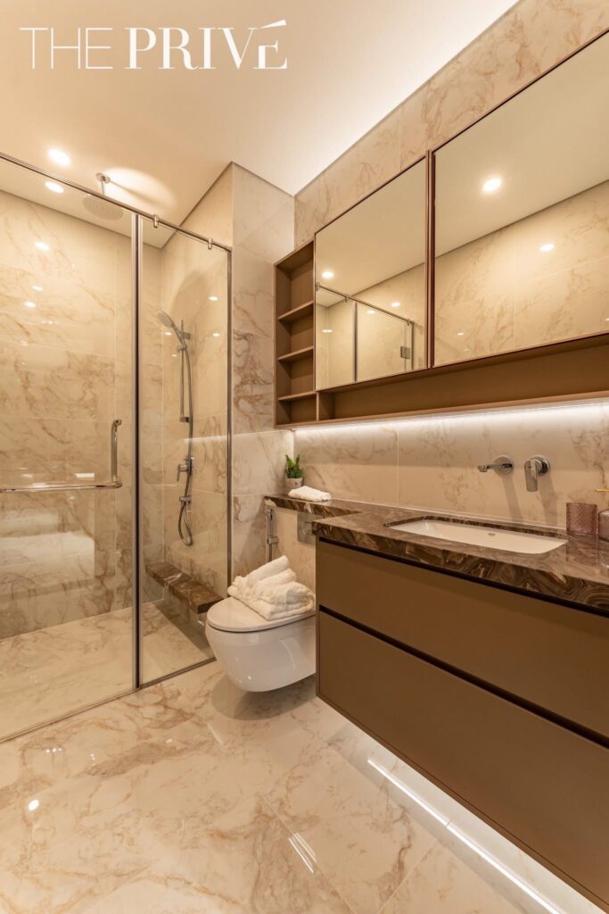 Không gian nhà vệ sinh nhà mẫu dự án The Prive