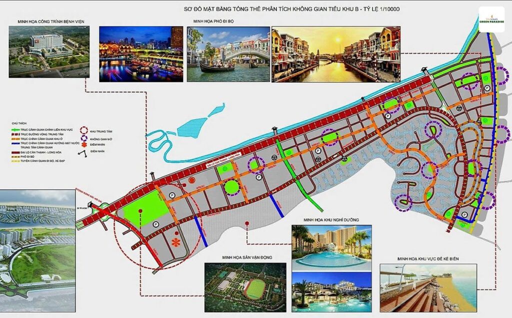 Mặt bằng phân khu Vịnh Ngọc vinhomes green paradise cần giờ