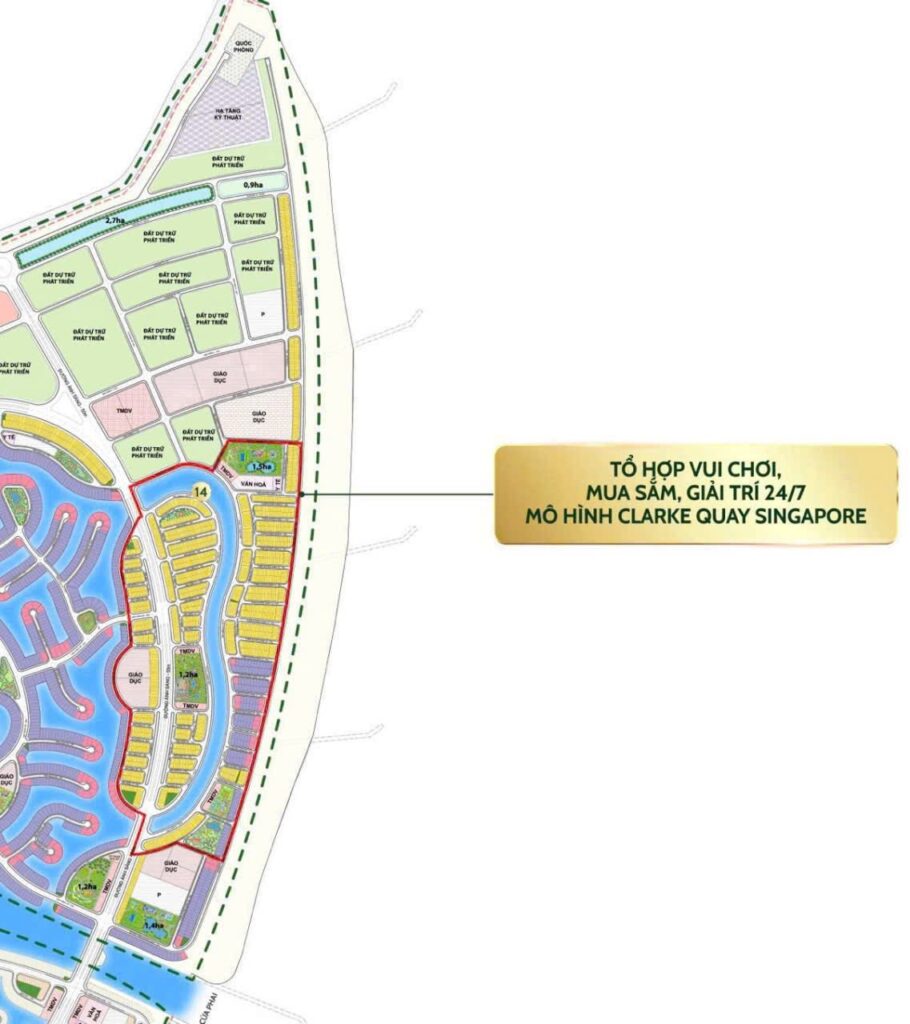 Mặt bằng quỹ căn Clake Quay Vinhomes Green Paradise