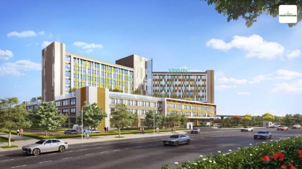 Phối cảnh bệnh viện Vinmec Vinhomes Green Paradise Cần Giờ