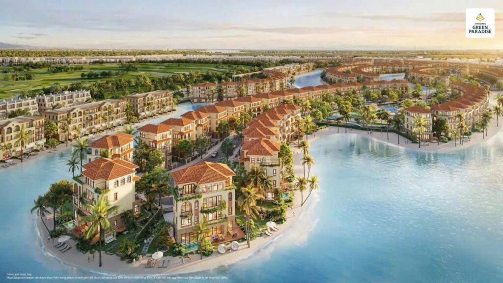 phối cảnh biệt thự đơn lập vinhomes green paradise cần giờ