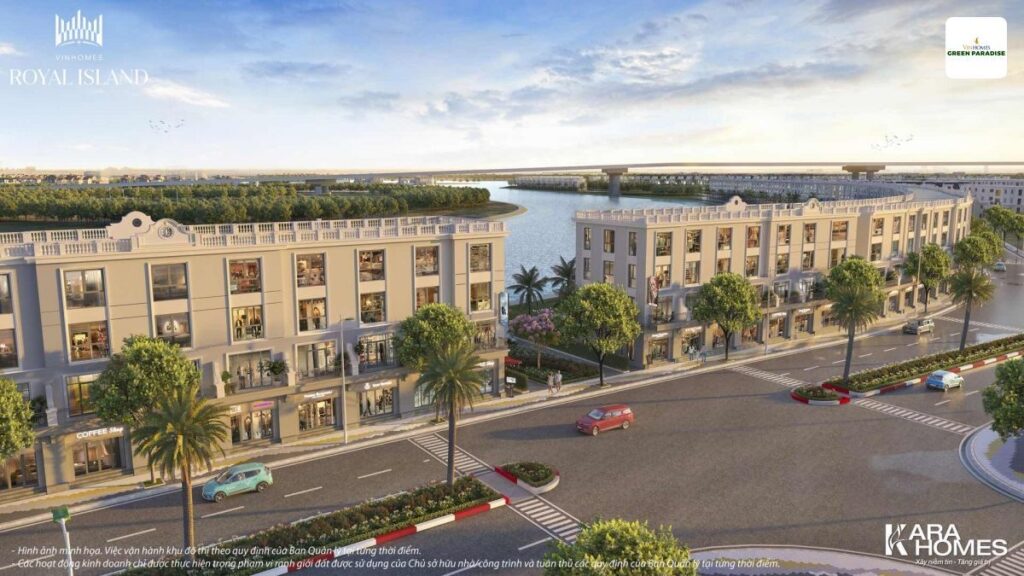 phối cảnh nhà phố liền kề vinhomes green paradise cần giờ